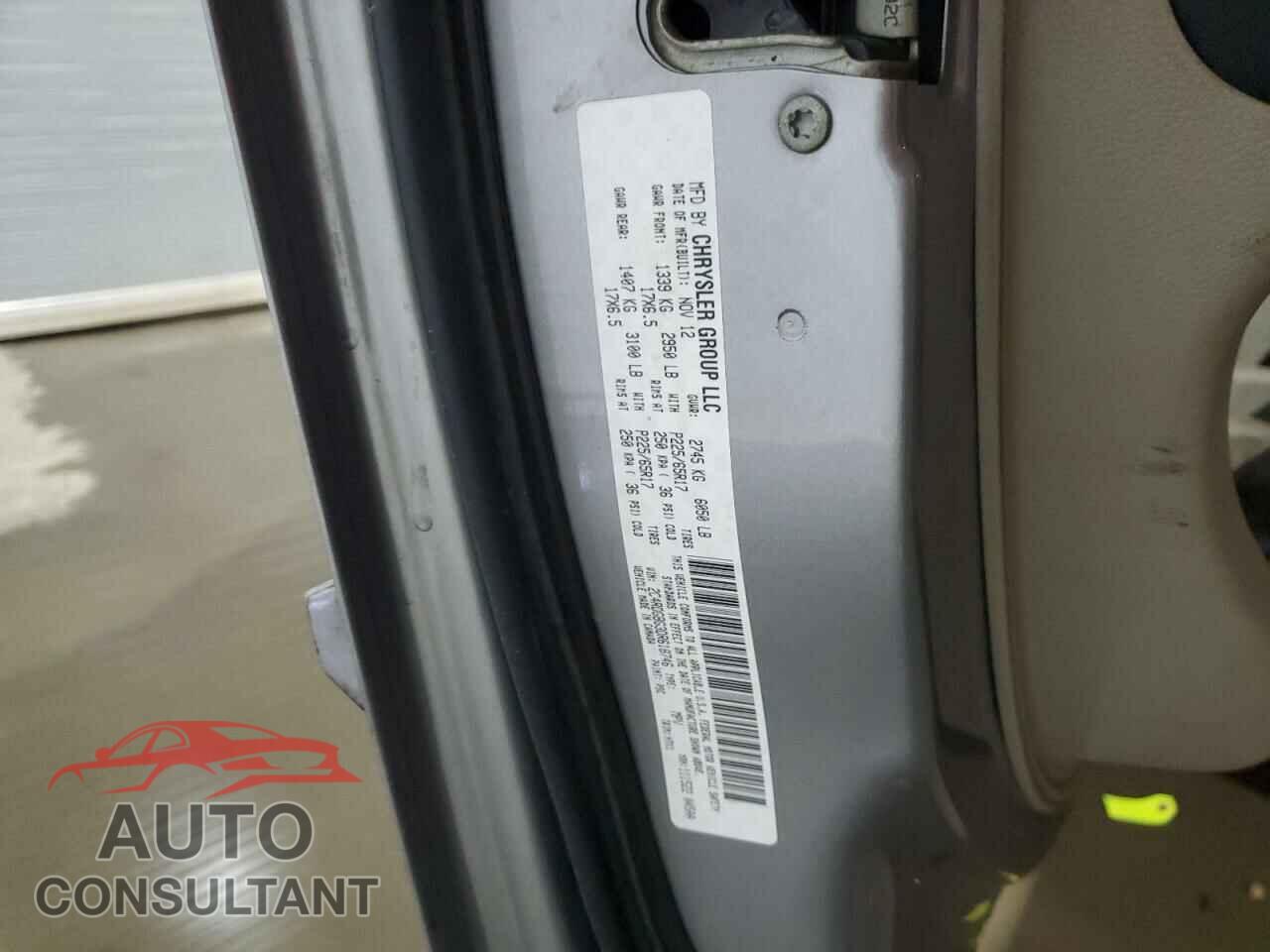DODGE CARAVAN 2013 - 2C4RDGBG3DR618746