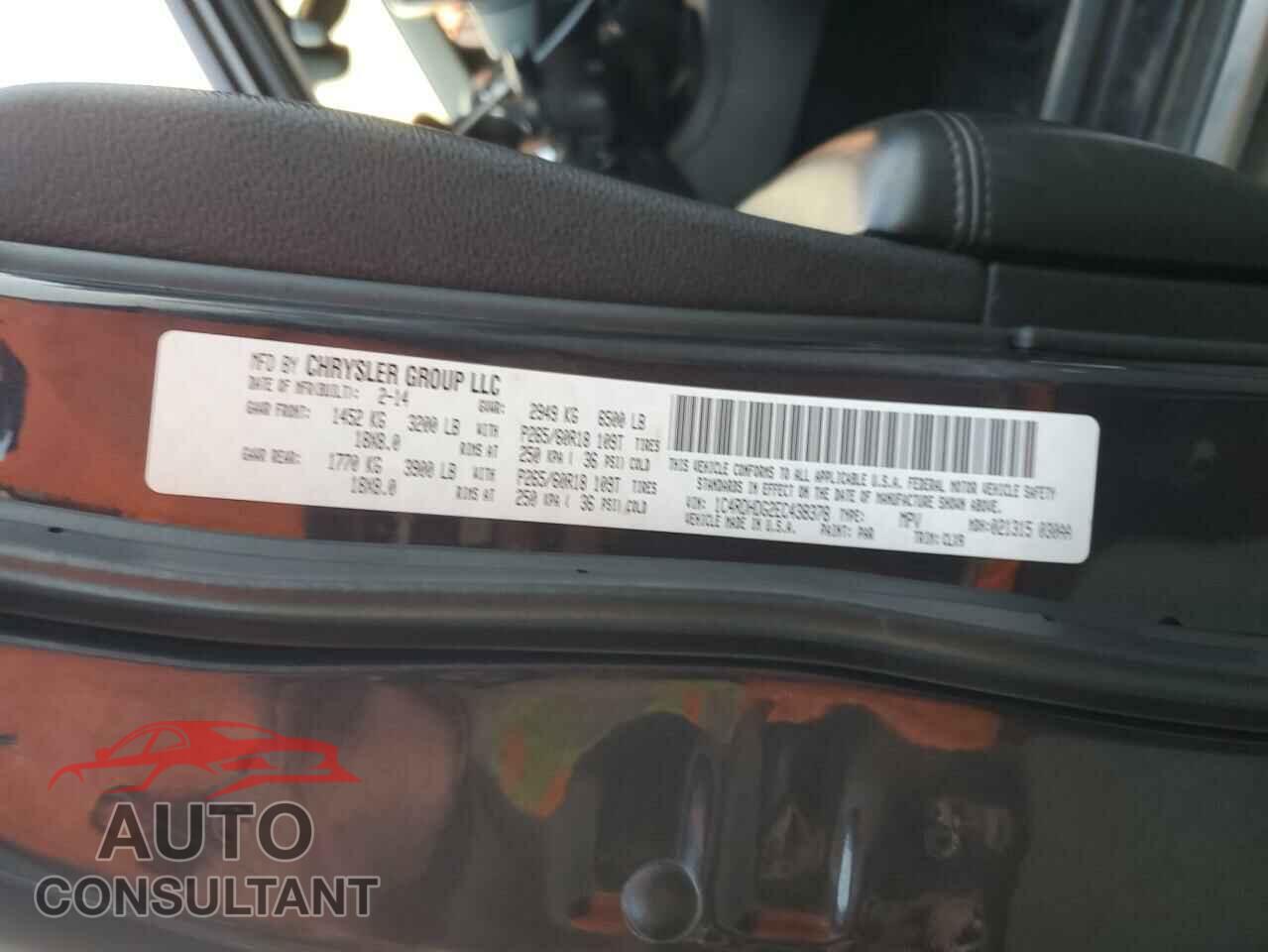 DODGE DURANGO 2014 - 1C4RDHDG2EC438378