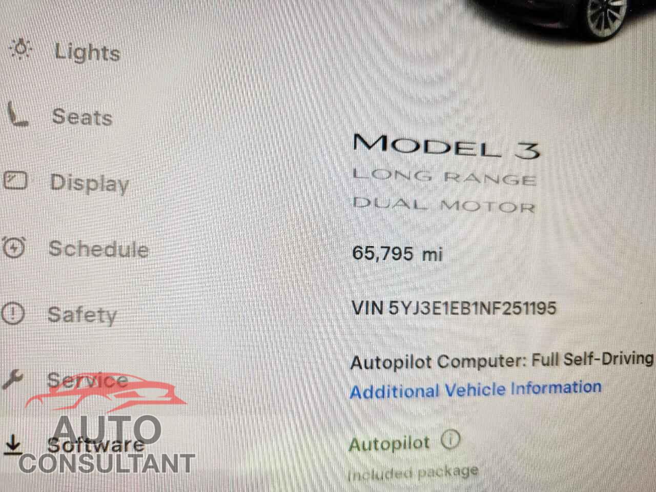 TESLA MODEL 3 2022 - 5YJ3E1EB1NF251195
