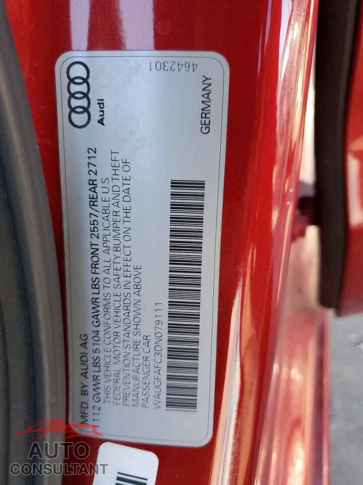 AUDI A6 2013 - WAUGFAFC3DN079111