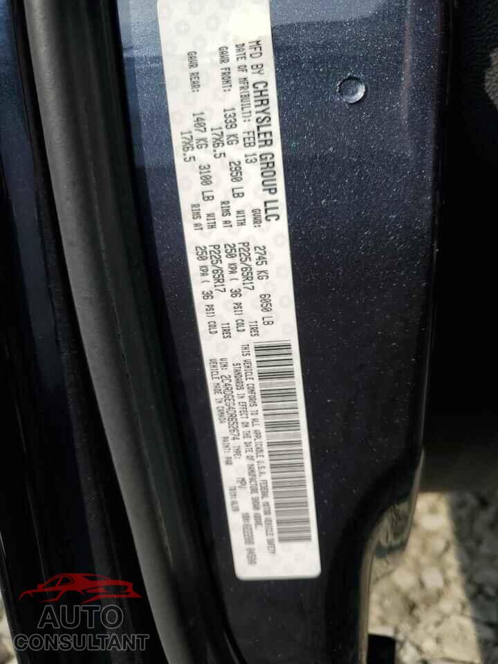 DODGE CARAVAN 2013 - 2C4RDGEG4DR652674