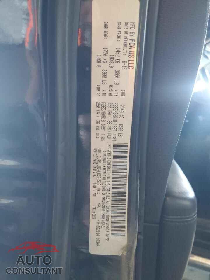 DODGE DURANGO 2015 - 1C4RDJDG7FC921518