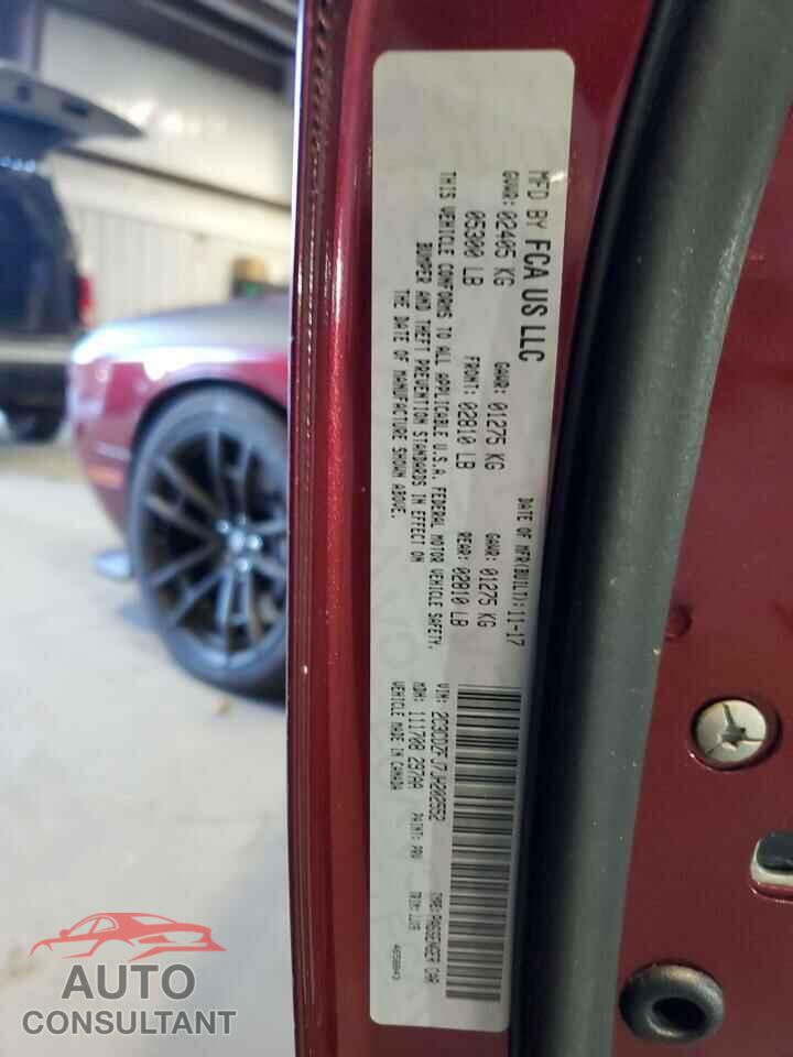 DODGE CHALLENGER 2018 - 2C3CDZFJ7JH202552