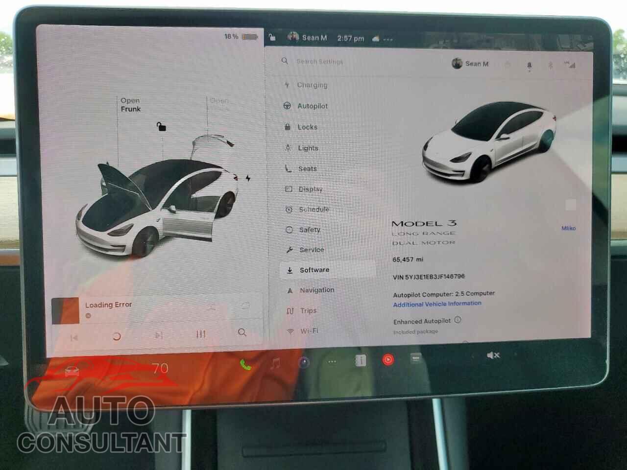 TESLA MODEL 3 2018 - 5YJ3E1EB3JF146796
