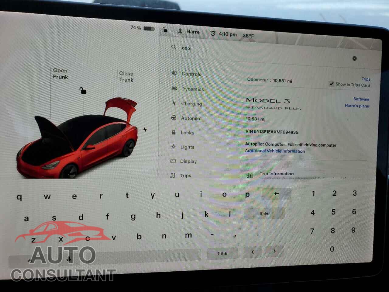 TESLA MODEL 3 2021 - 5YJ3E1EAXMF094935