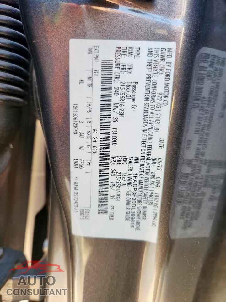 FORD FOCUS 2013 - 1FADP3F20DL369815
