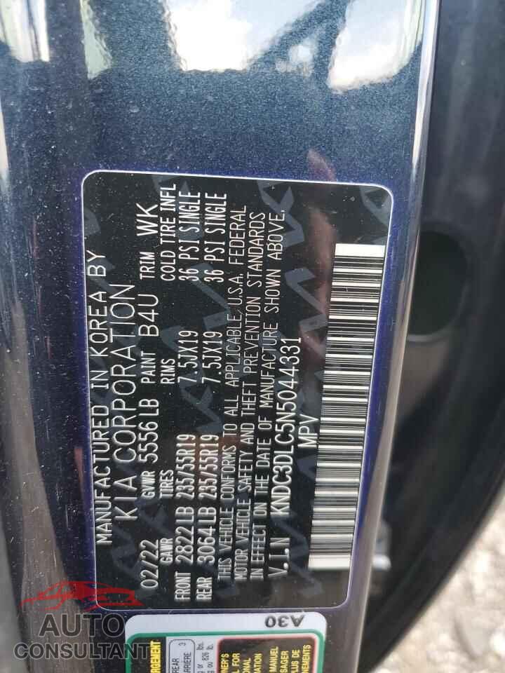 KIA EV6 LIGHT 2022 - KNDC3DLC5N5044331