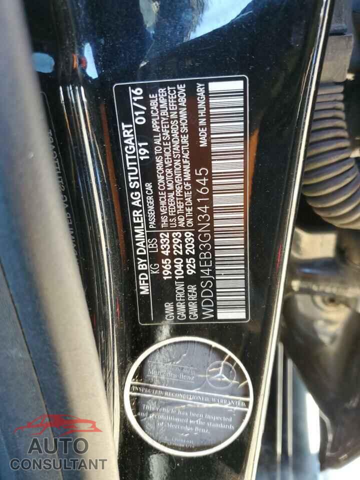 MERCEDES-BENZ CLA-CLASS 2016 - WDDSJ4EB3GN341645