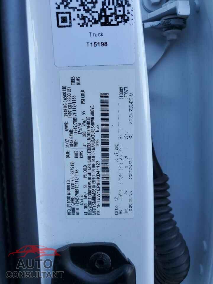 FORD F-150 2017 - 1FTEW1EP9HKD41123