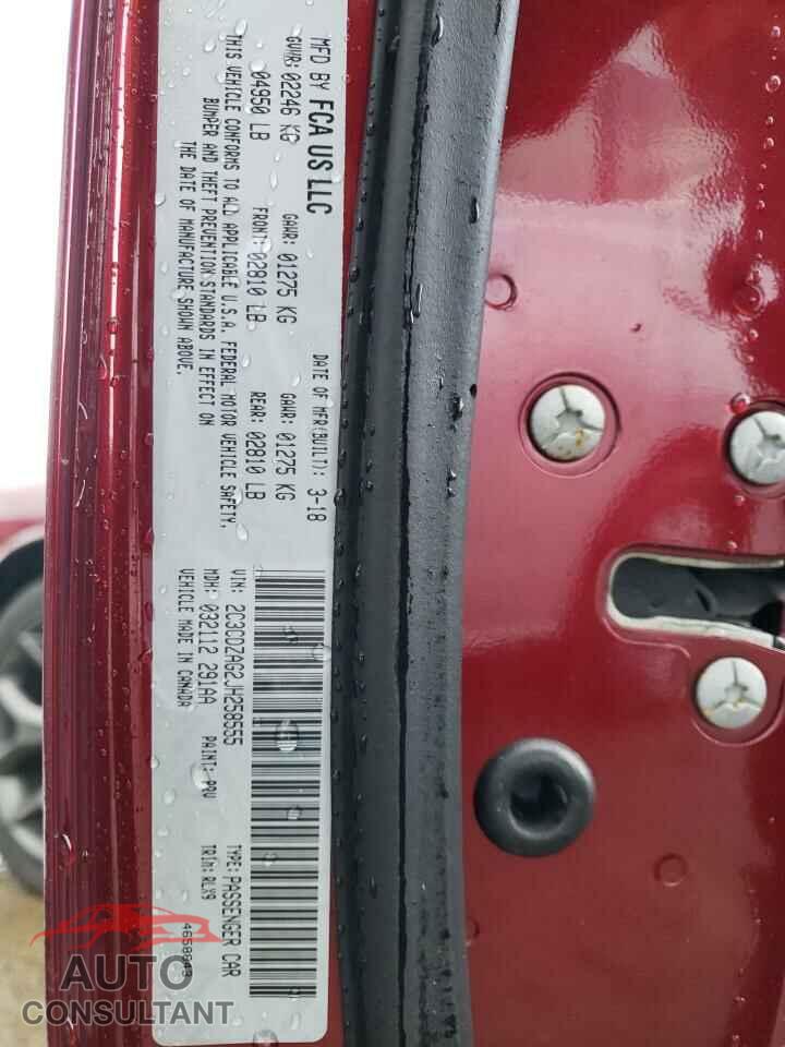 DODGE CHALLENGER 2018 - 2C3CDZAG2JH258555