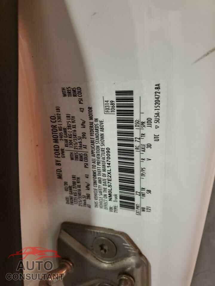 FORD TRANSIT 2020 - NM0LS7E2XL1470090