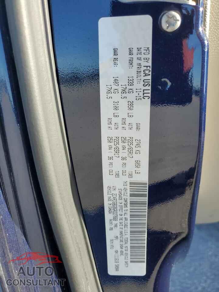 DODGE CARAVAN 2016 - 2C4RDGBG9GR227668