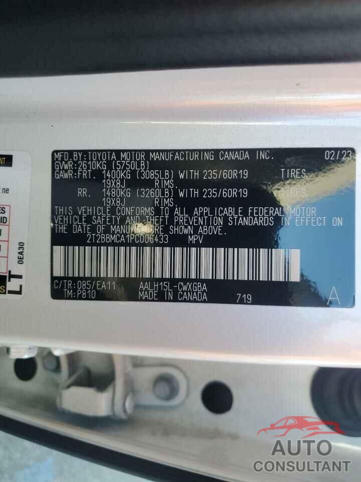 LEXUS RX 350H BA 2023 - 2T2BBMCA1PC006433