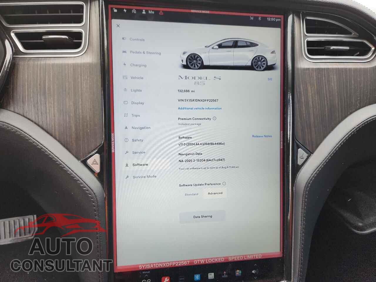 TESLA MODEL S 2013 - 5YJSA1DNXDFP22567
