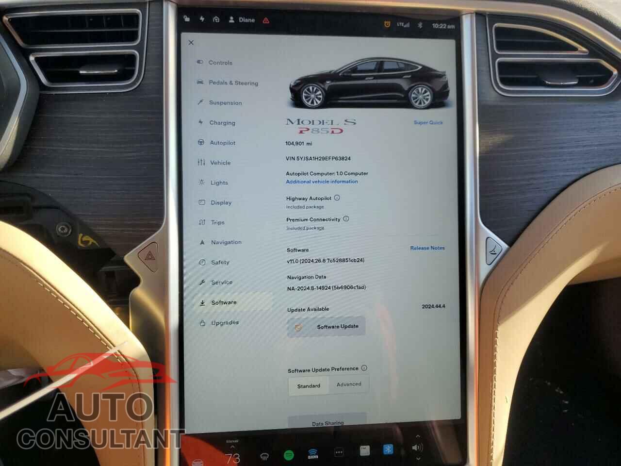 TESLA MODEL S 2014 - 5YJSA1H29EFP63824