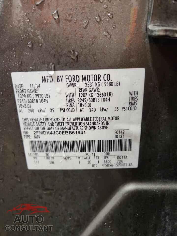FORD EDGE 2014 - 2FMDK4JC0EBB61641
