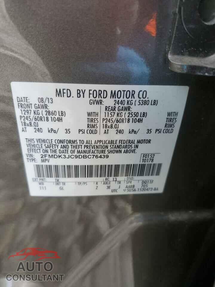 FORD EDGE 2013 - 2FMDK3JC9DBC76439