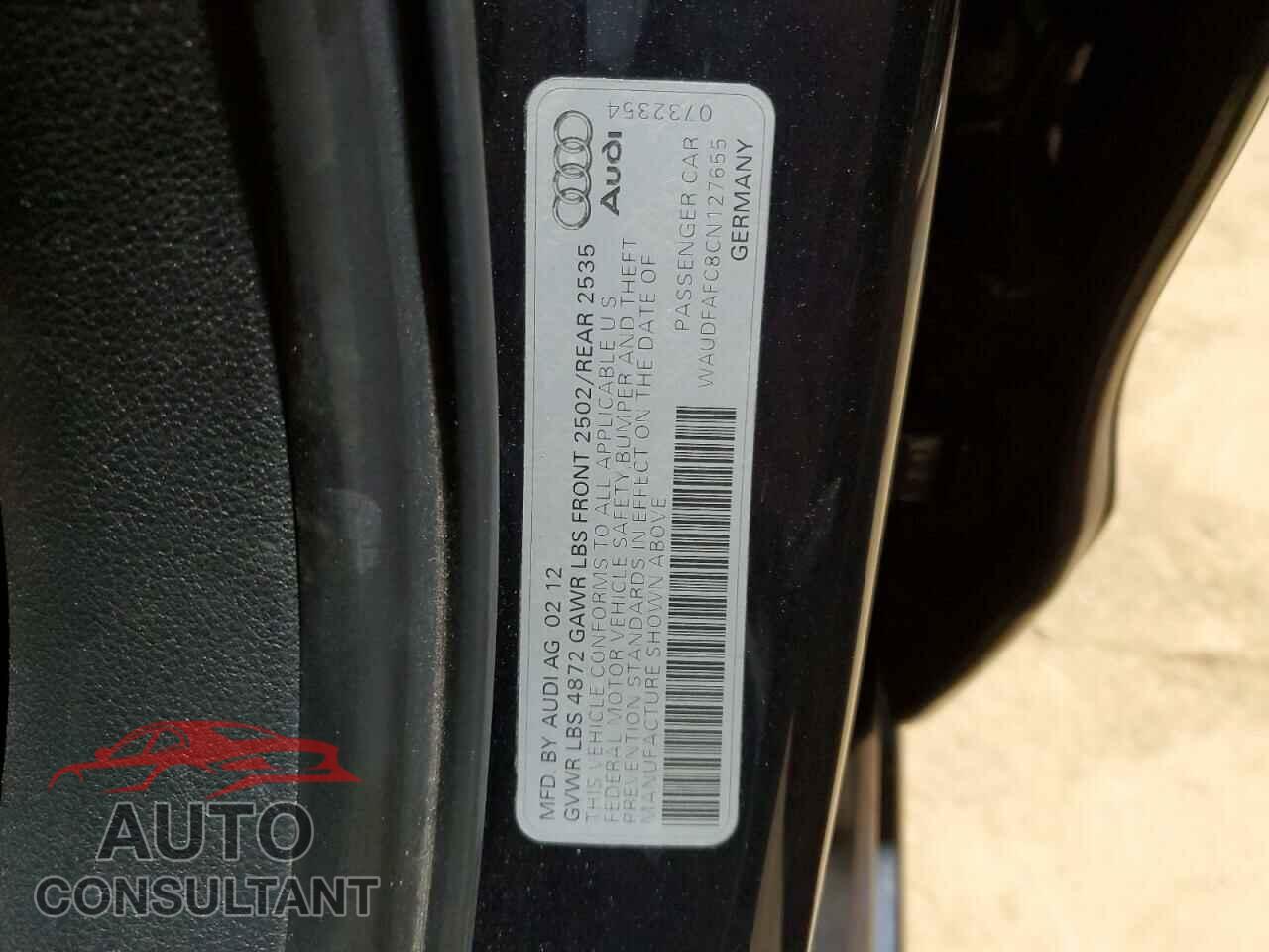 AUDI A6 2012 - WAUDFAFC8CN127655