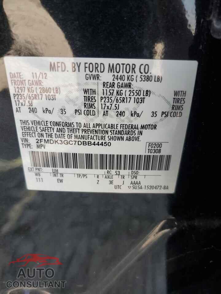 FORD EDGE 2013 - 2FMDK3GC7DBB44450