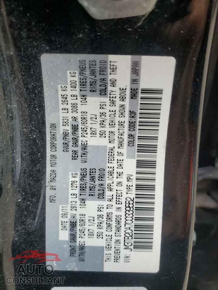 MAZDA CX-9 2012 - JM3TB2CA7C0339552