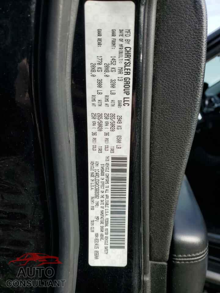 DODGE DURANGO 2013 - 1C4RDJDG0DC669382