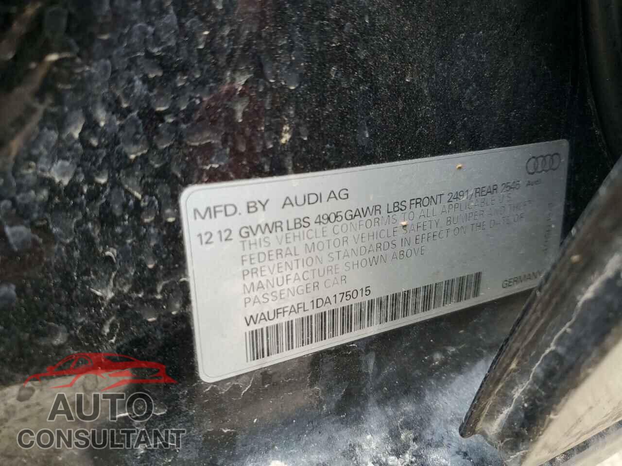 AUDI A4 2013 - WAUFFAFL1DA175015