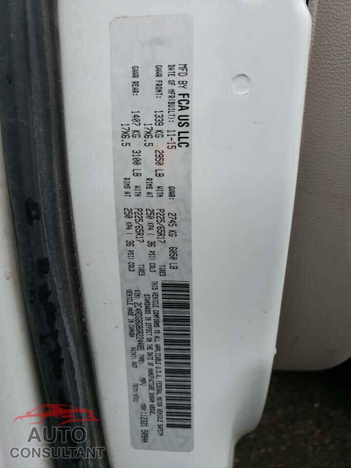 DODGE CARAVAN 2016 - 2C4RDGBG8GR224485