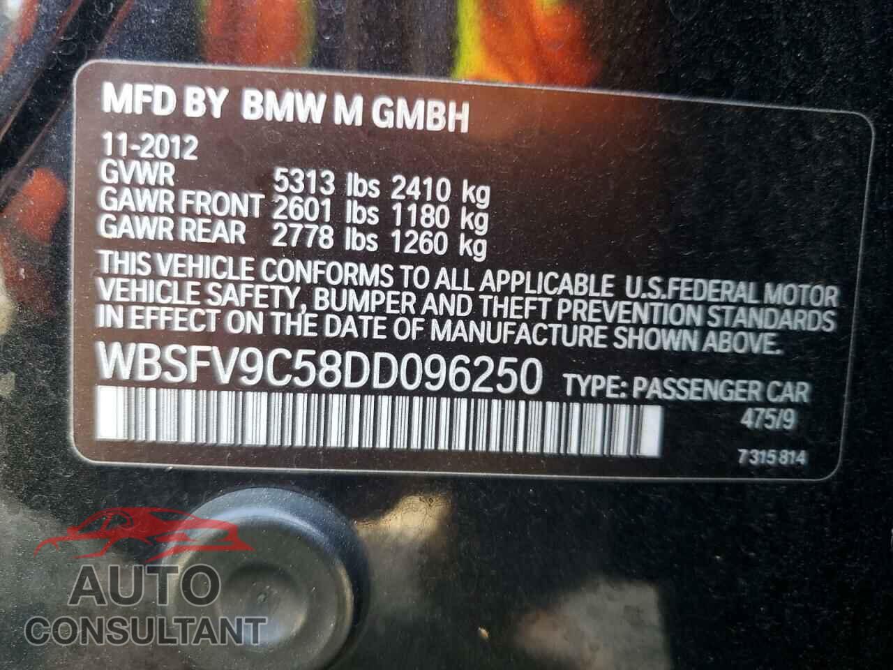 BMW M5 2013 - WBSFV9C58DD096250