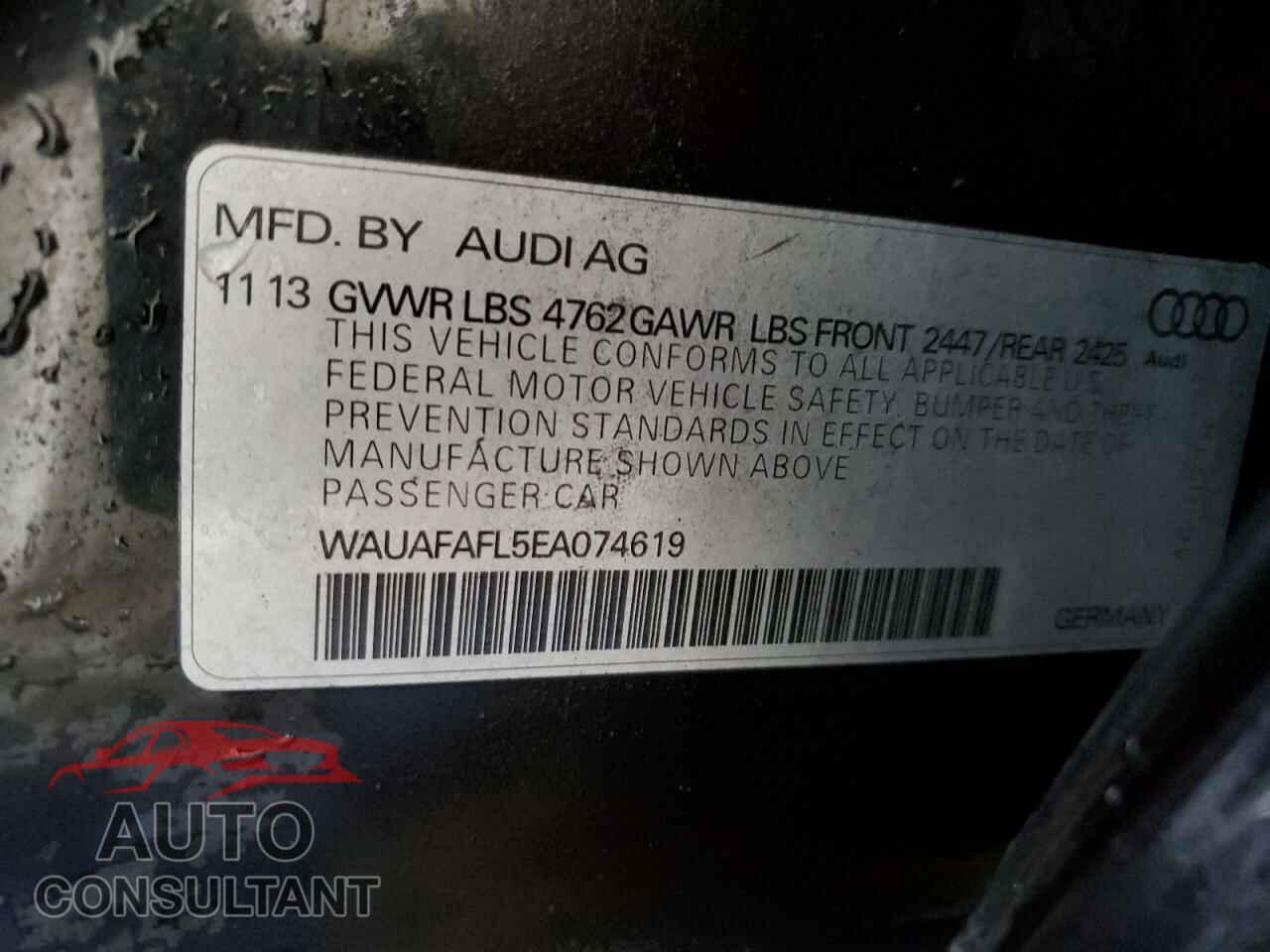 AUDI A4 2014 - WAUAFAFL5EA074619