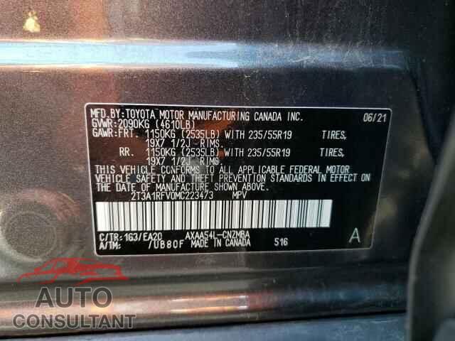 TOYOTA RAV4 2021 - 2T3A1RFV0MC223473
