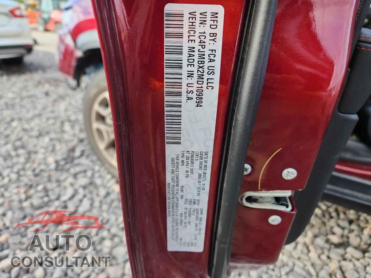 JEEP CHEROKEE 2021 - 1C4PJMBX2MD109894