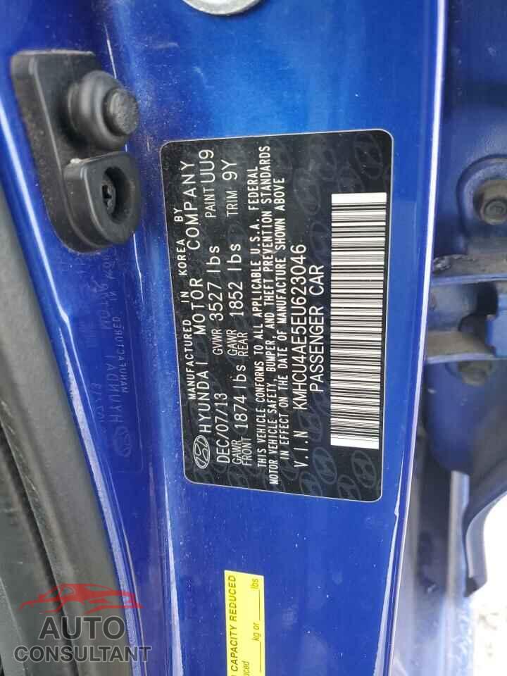 HYUNDAI ACCENT 2014 - KMHCU4AE5EU623046