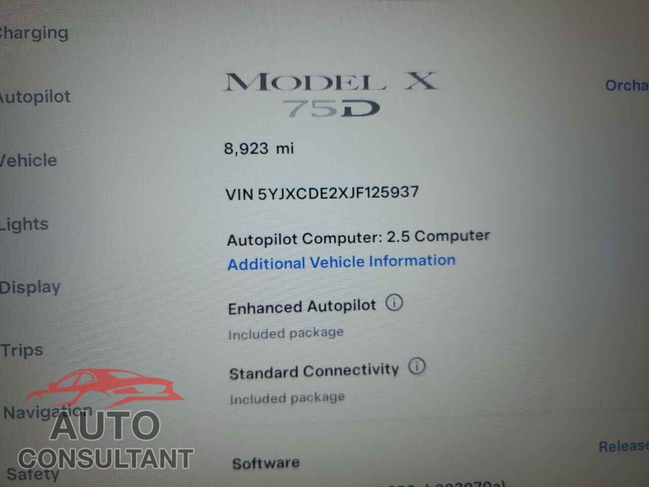 TESLA MODEL X 2018 - 5YJXCDE2XJF125937