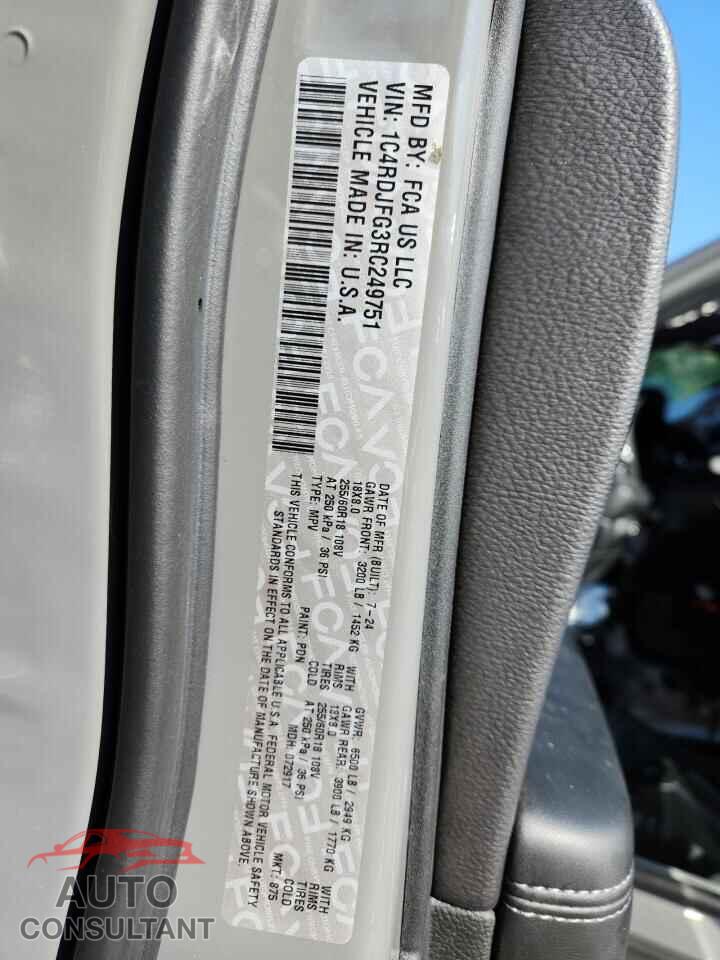 DODGE DURANGO 2024 - 1C4RDJFG3RC249751