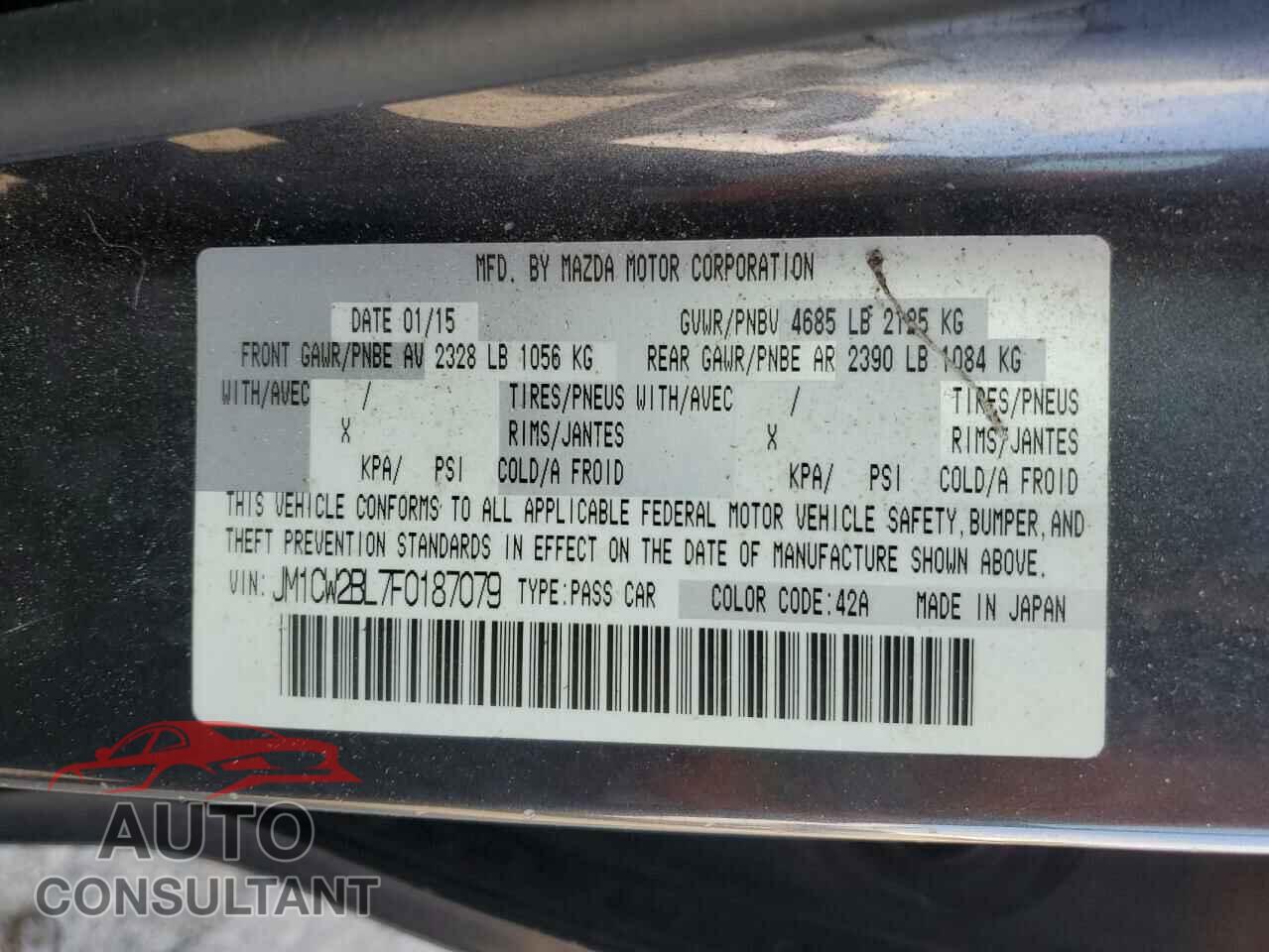 MAZDA 5 2015 - JM1CW2BL7F0187079