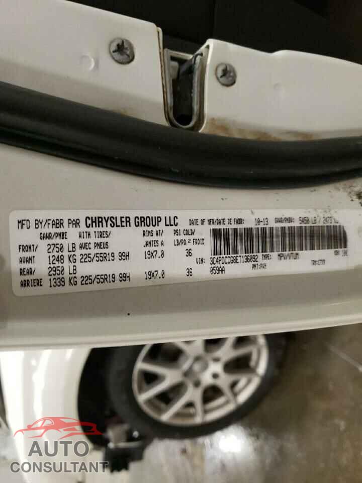 DODGE JOURNEY 2014 - 3C4PDCCG8ET136092