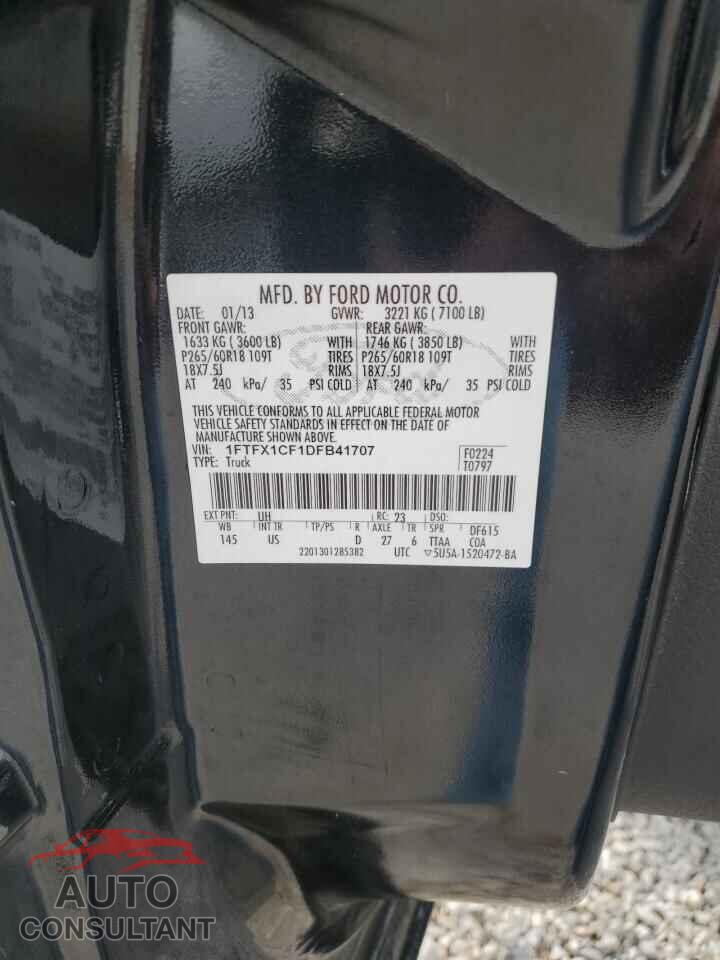 FORD F-150 2013 - 1FTFX1CF1DFB41707