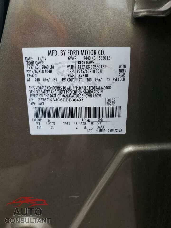 FORD EDGE 2013 - 2FMDK3JC6DBB36493