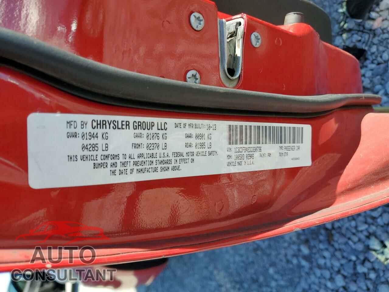 DODGE DART 2013 - 1C3CDFBA2DD330736