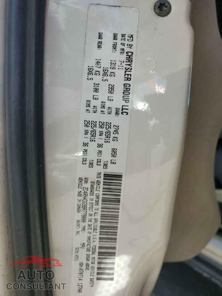 DODGE CARAVAN 2011 - 2D4RN4DG9BR779000