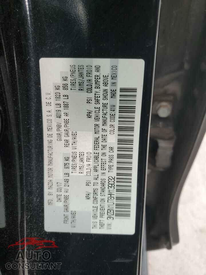 MAZDA 3 2017 - 3MZBN1U78HM139032