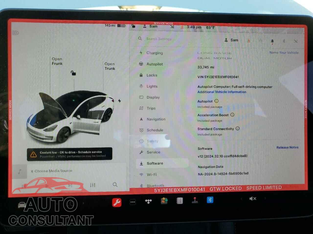 TESLA MODEL 3 2021 - 5YJ3E1EBXMF010041