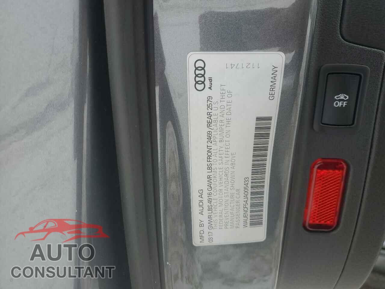 AUDI A5 2018 - WAUENCF54JA005433