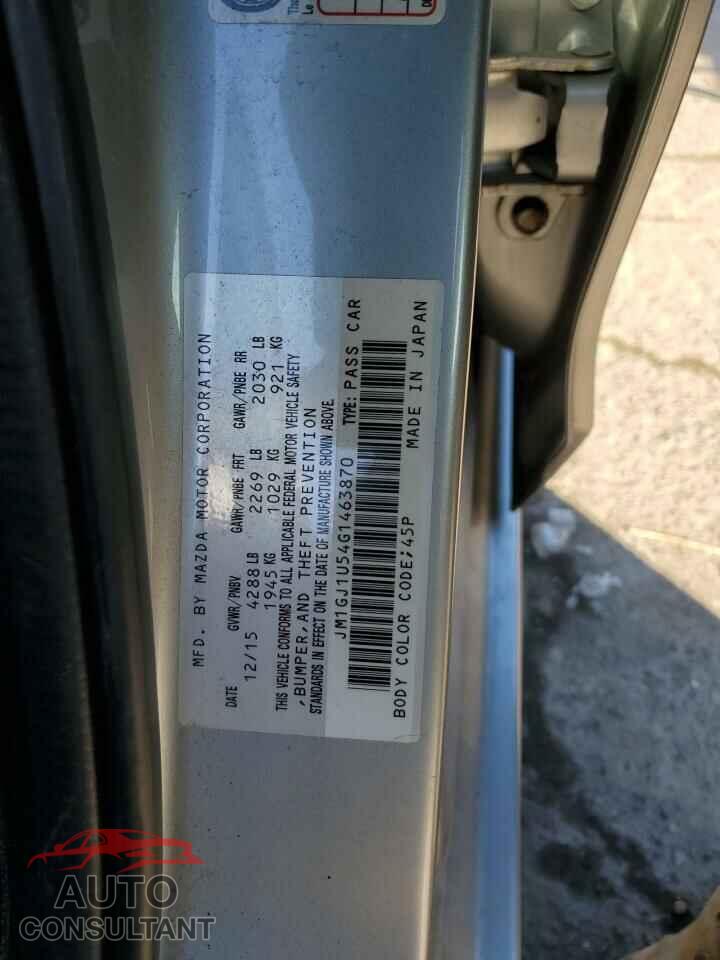 MAZDA 6 2016 - JM1GJ1U54G1463870