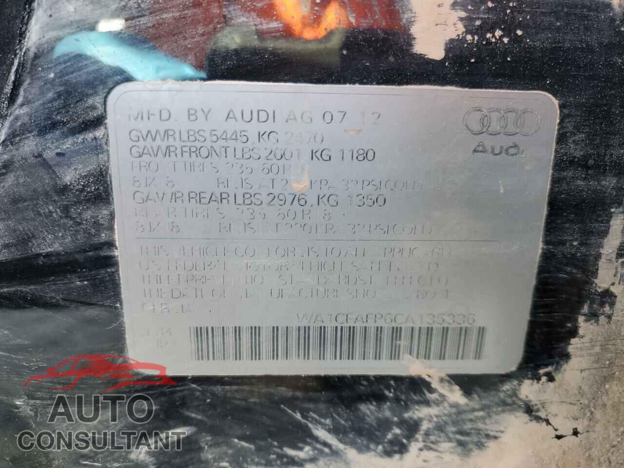 AUDI Q5 2012 - WA1CFAFP6CA135336