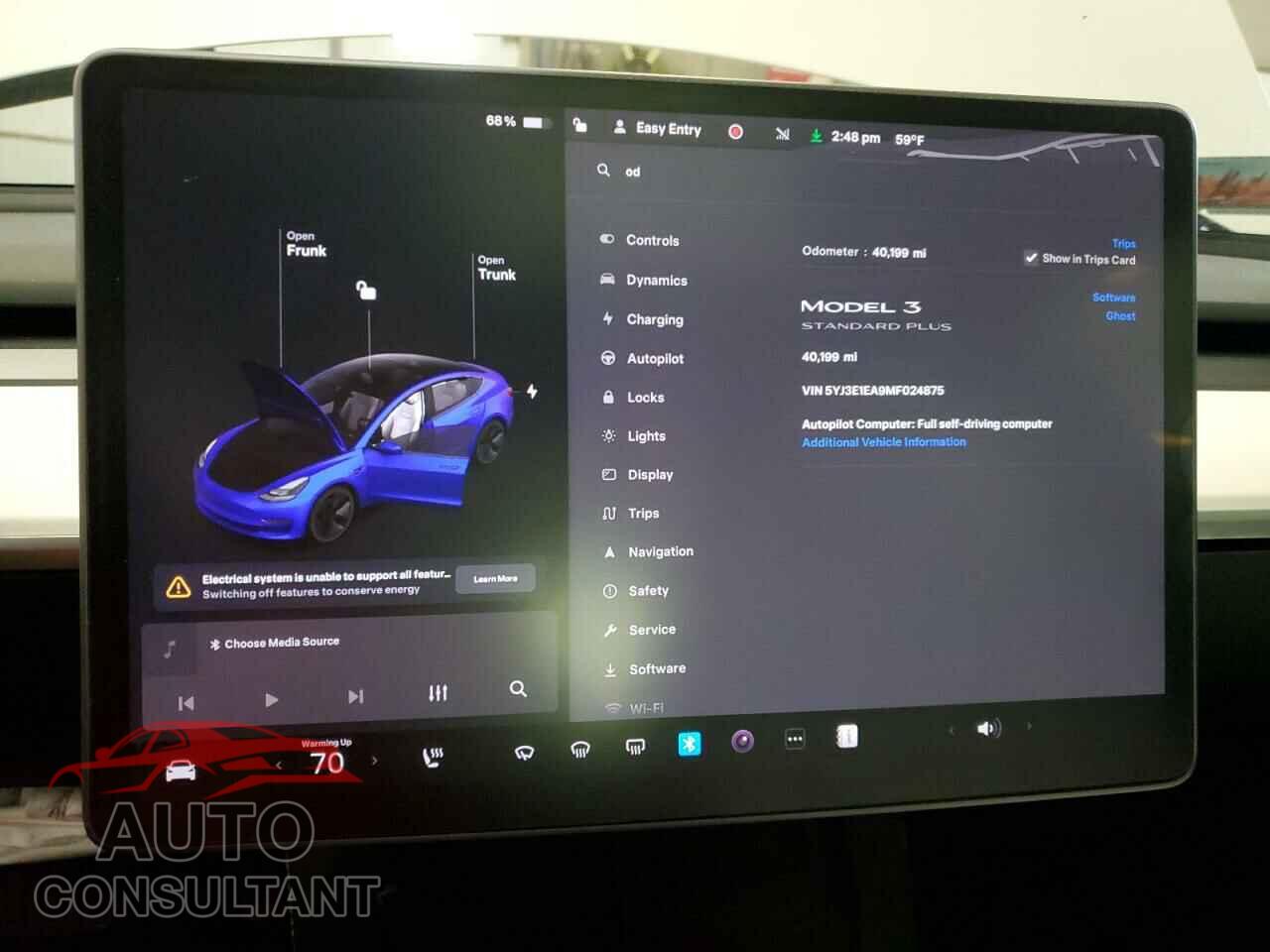 TESLA MODEL 3 2021 - 5YJ3E1EA9MF024875