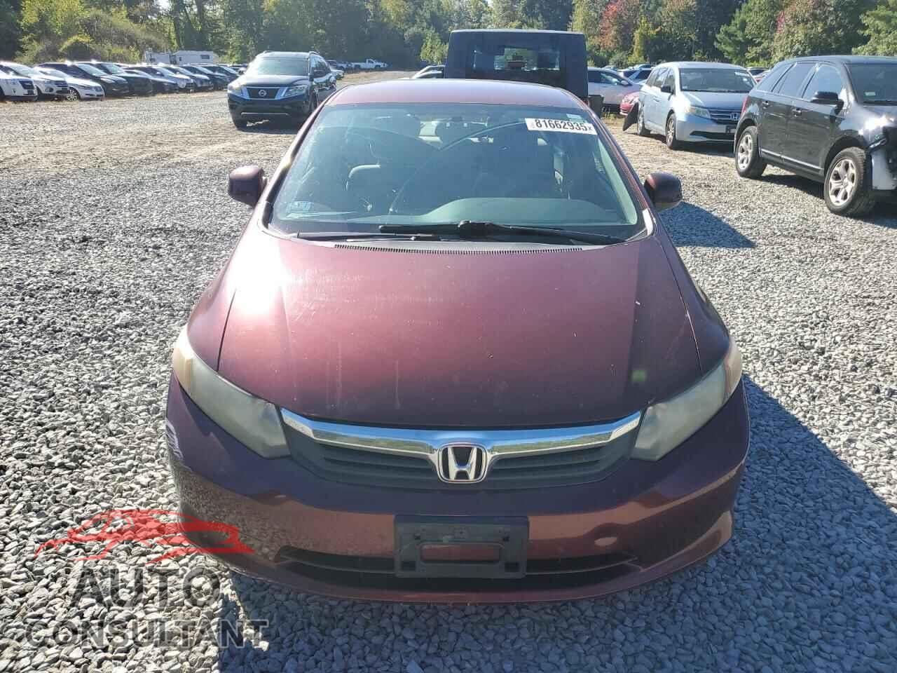 HONDA CIVIC 2012 - 2HGFB2F56CH544121