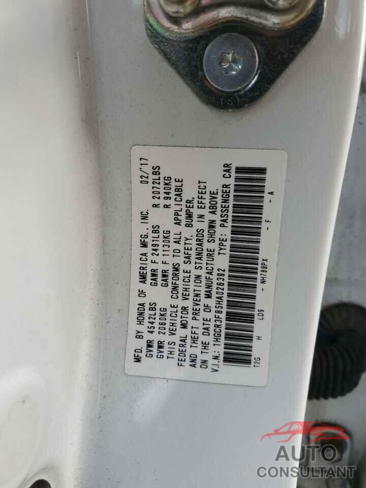 HONDA ACCORD 2017 - 1HGCR3F85HA026392