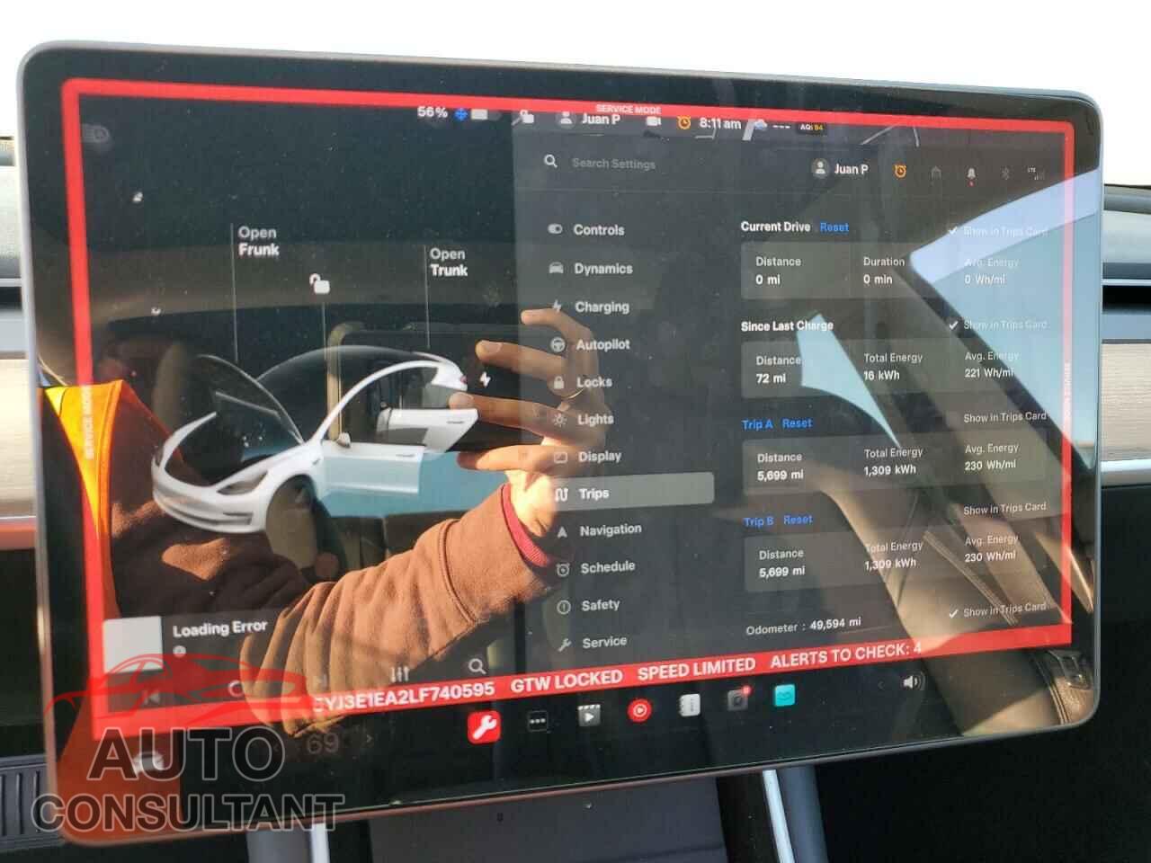 TESLA MODEL 3 2020 - 5YJ3E1EA2LF740595