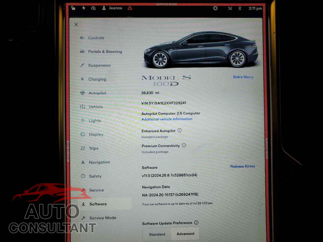 TESLA MODEL S 2017 - 5YJSA1E2XHF229241